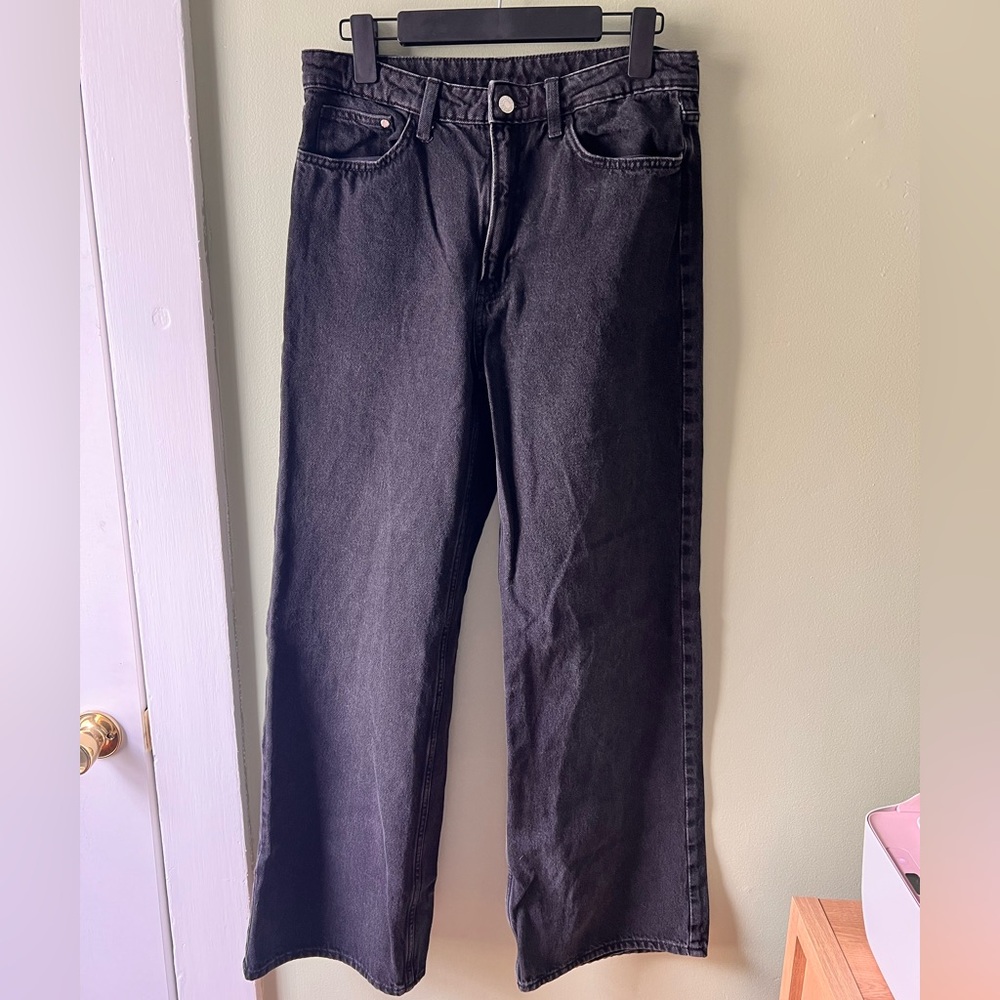 H&M High Waisted Wide Leg Jeans